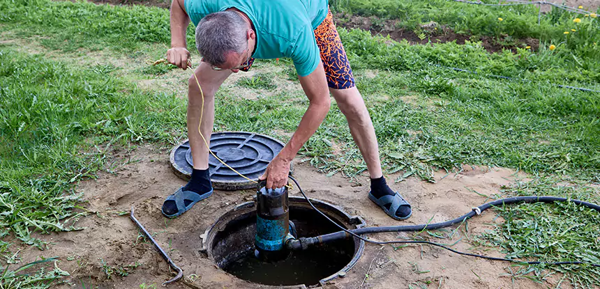 Outdoor Sewage Cleanup in Pendergrass