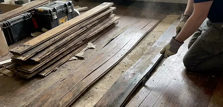 Wood Veneer Water Damage Repair Pendergrass